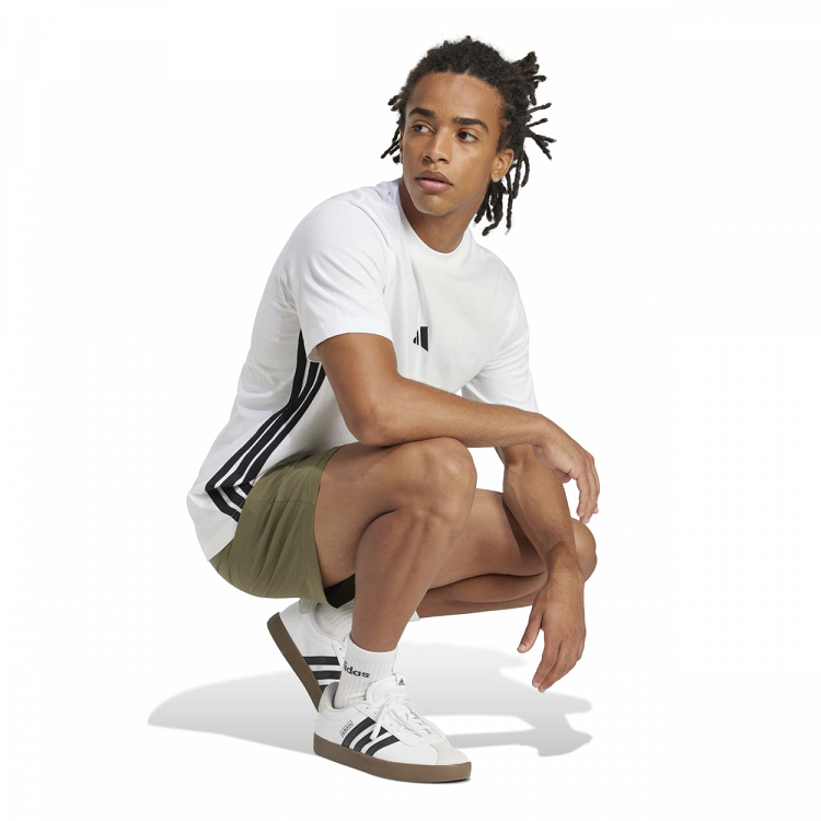 ESSENTIALS THREE STRIPES SINGLE JERSEY TEE