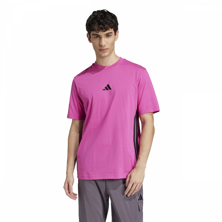 ESSENTIALS THREE STRIPES SINGLE JERSEY TEE