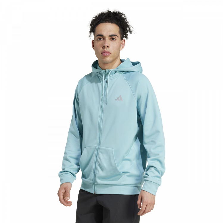 adidas GAME & GO TRAINING  BIG LOGO 3-STRIPES FULL ZIP HOODIE