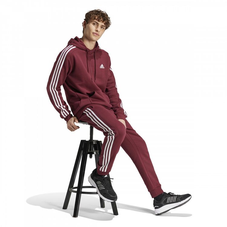 ESSENTIALS FLEECE TAPERED CUFF 3-STRIPES PANTS