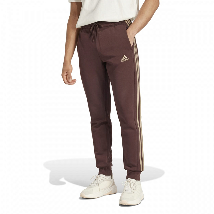 ESSENTIALS FLEECE TAPERED CUFF 3-STRIPES PANTS