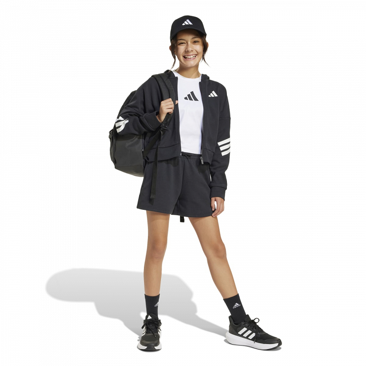 FUTURE ICONS 3 STRIPES FULL ZIP HOODED TRACK TOP