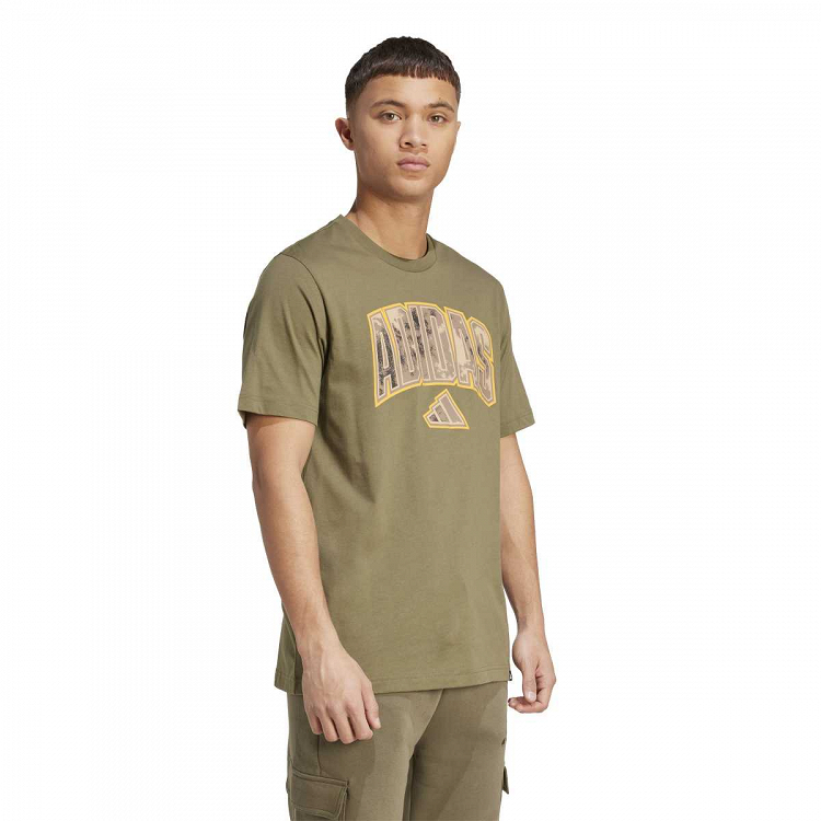 CAMO SCRIPT GRAPHIC T-SHIRT
