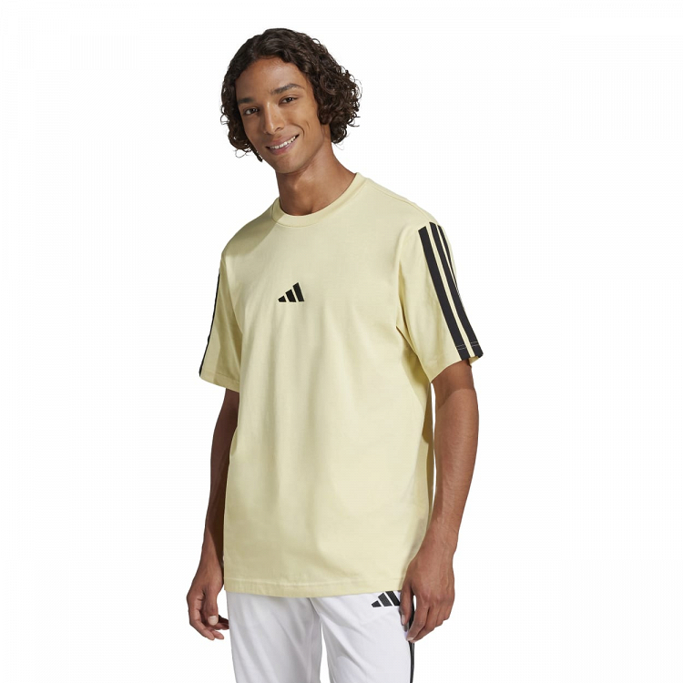 ESSENTIALS THREE STRIPES SINGLE JERSEY TEE