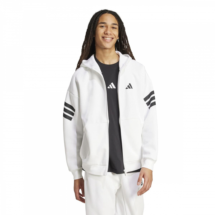 FUTURE ICONS THREE STRIPES FULL-ZIP HOODIE