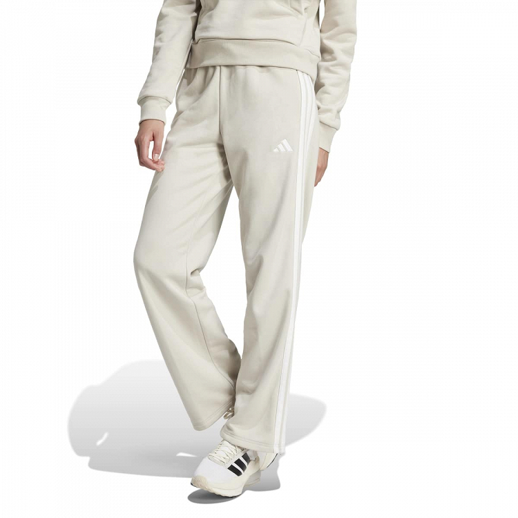 ESSENTIALS 3-STRIPES OPEN HEM FRENCH TERRY PANTS