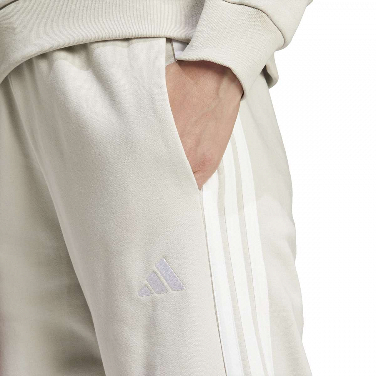 ESSENTIALS 3-STRIPES OPEN HEM FRENCH TERRY PANTS