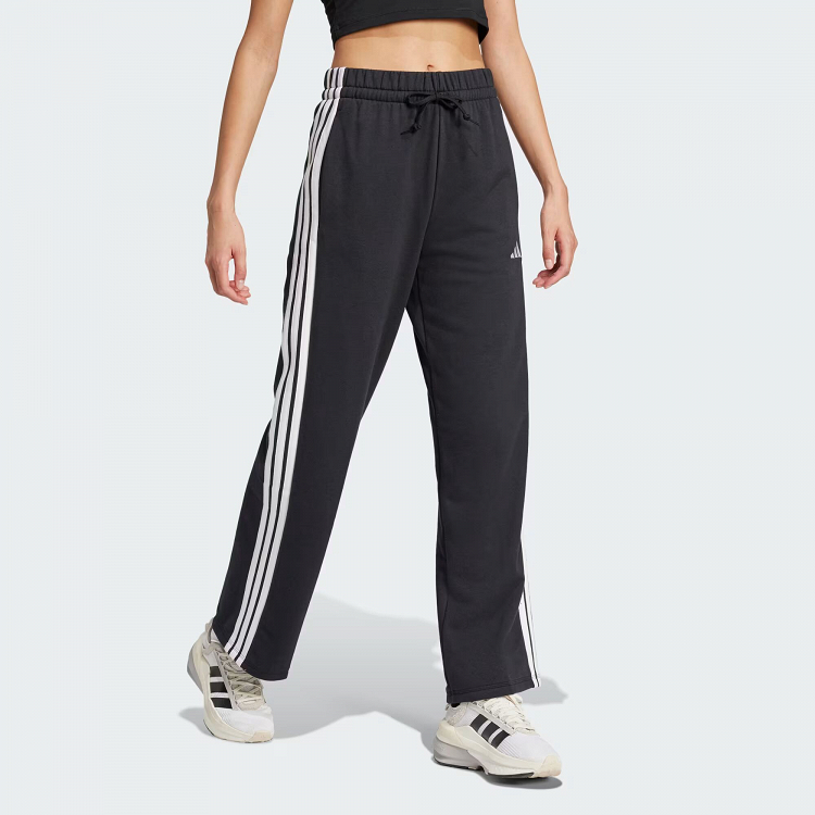 ESSENTIALS 3-STRIPES OPEN HEM FRENCH TERRY PANTS