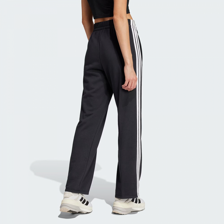 ESSENTIALS 3-STRIPES OPEN HEM FRENCH TERRY PANTS