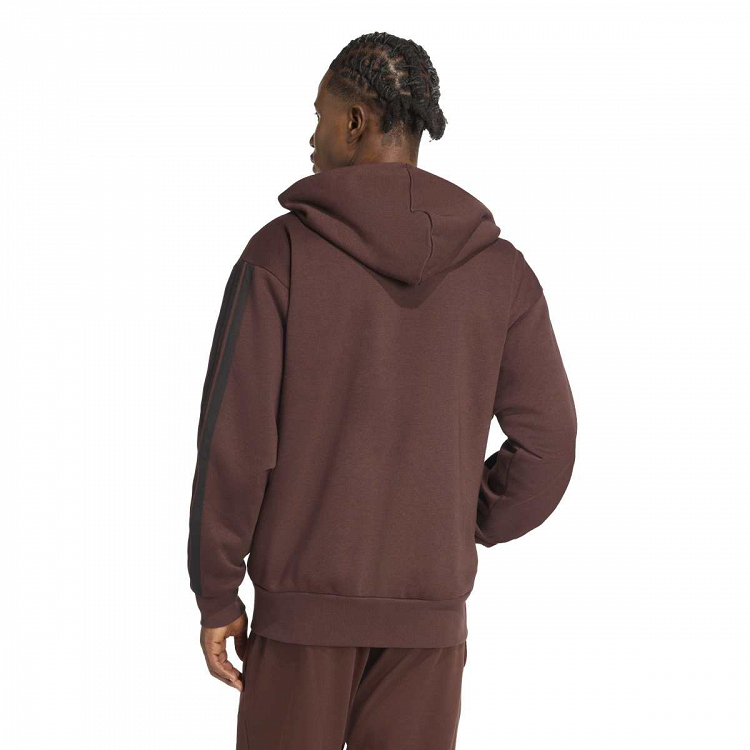 ESSENTIALS THREE STRIPES FLEECE HOODIE