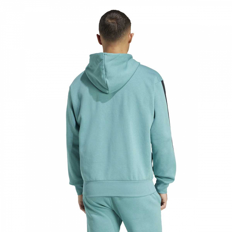 ESSENTIALS THREE STRIPES FLEECE HOODIE