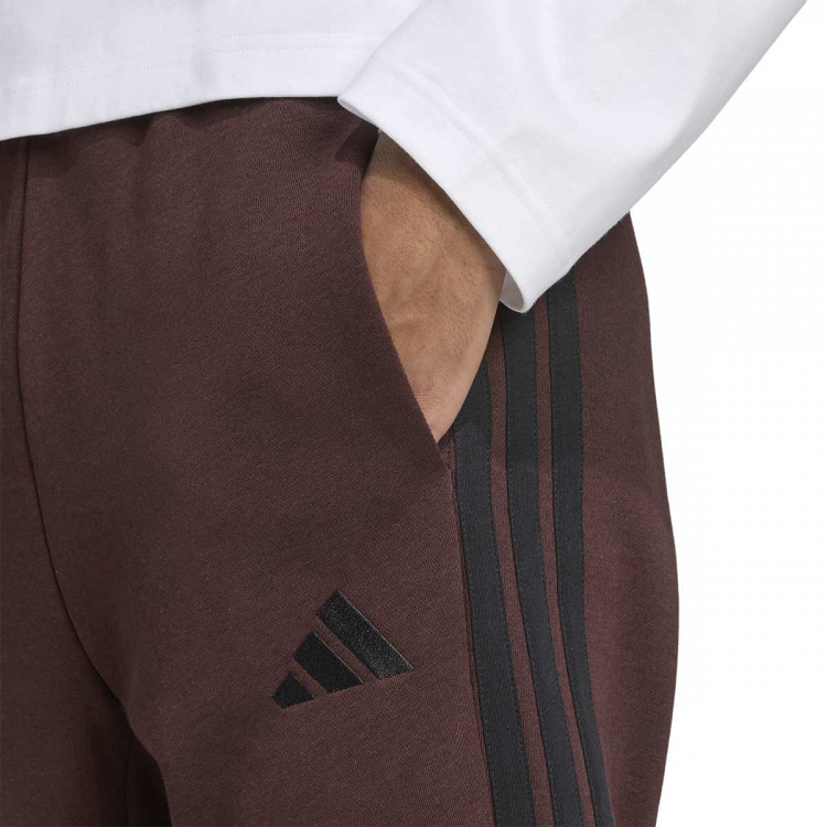 ESSENTIALS THREE STRIPES FLEECE PANTS OPEN HEM