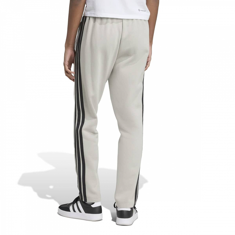 ESSENTIALS THREE STRIPES FLEECE PANTS OPEN HEM