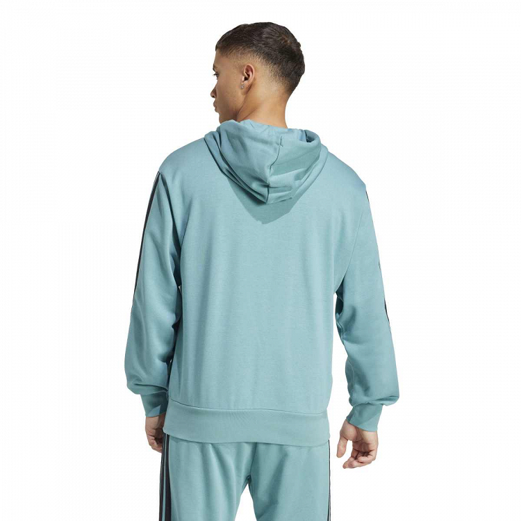 ESSENTIALS THREE STRIPES FRENCH TERRY FULLZIP HOODIE