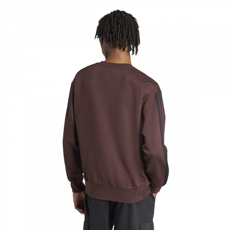 ESSENTIALS THREE STRIPES FLEECE SWEATSHIRT