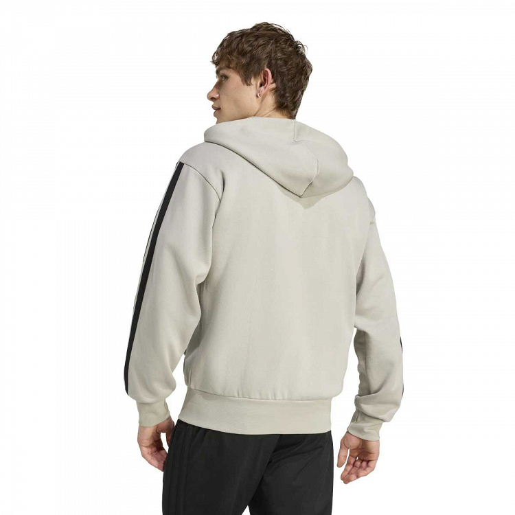 ESSENTIALS THREE STRIPES FLEECE HOODIE