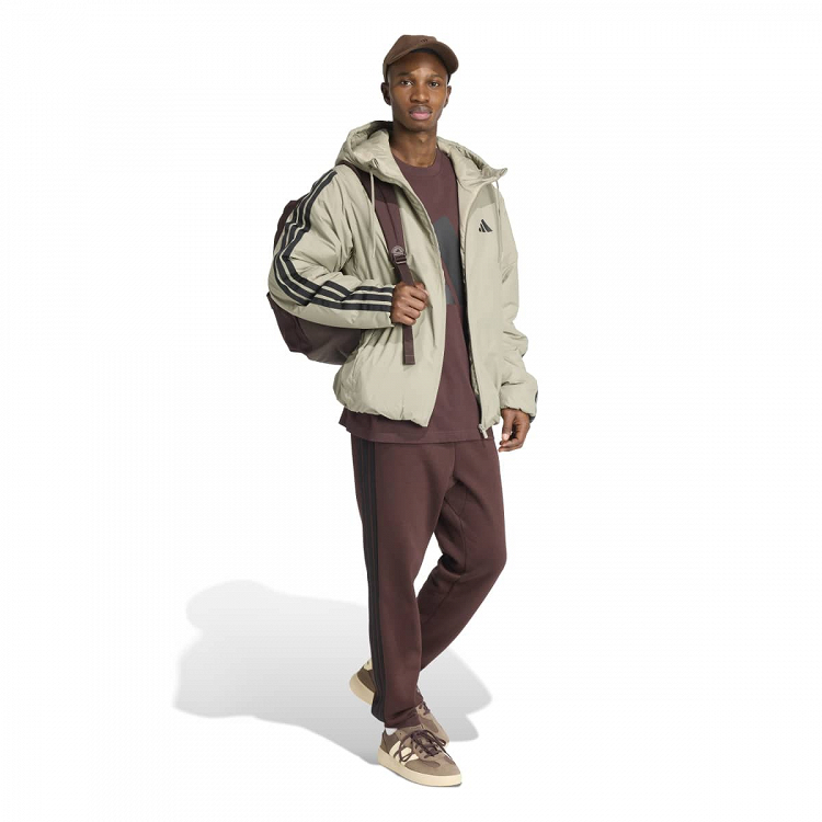 ESSENTIALS THREE STRIPES FLEECE PANTS