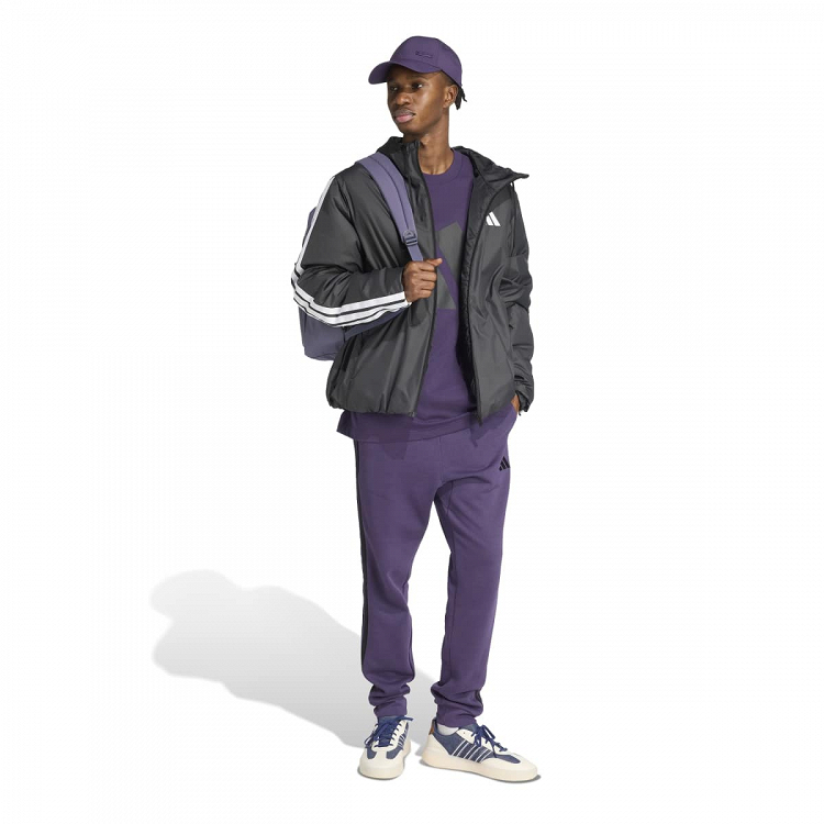 ESSENTIALS THREE STRIPES FLEECE PANTS