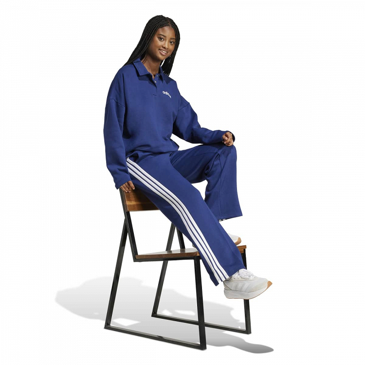 ESSENTIALS 3-STRIPES OPEN HEM FLEECE PANTS