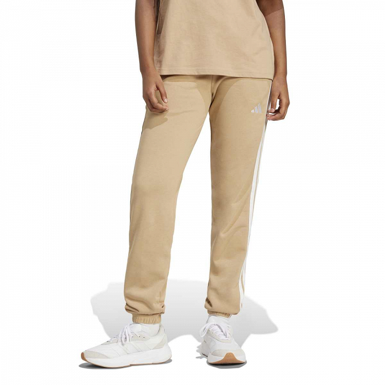 ESSENTIALS 3-STRIPES FRENCH TERRY CUFFED PANTS