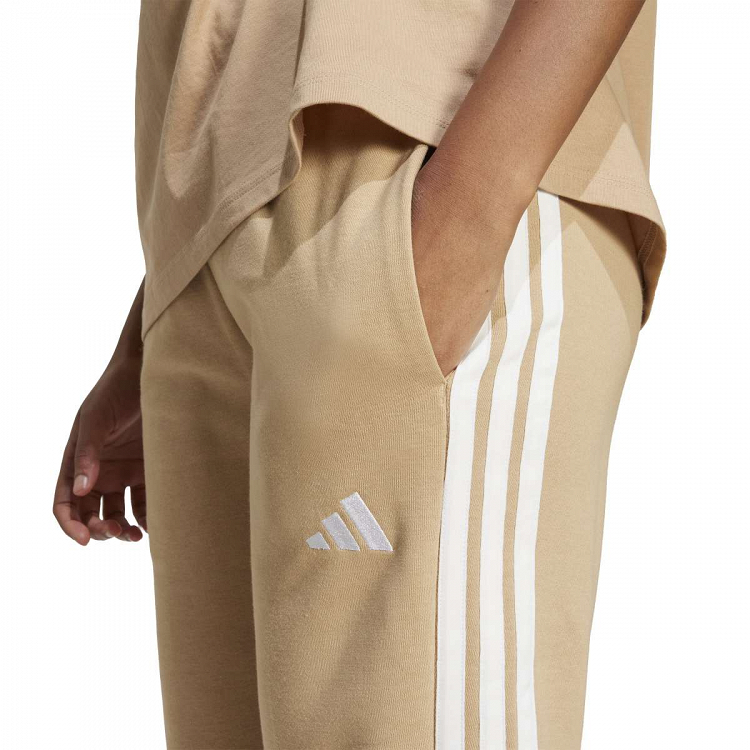ESSENTIALS 3-STRIPES FRENCH TERRY CUFFED PANTS