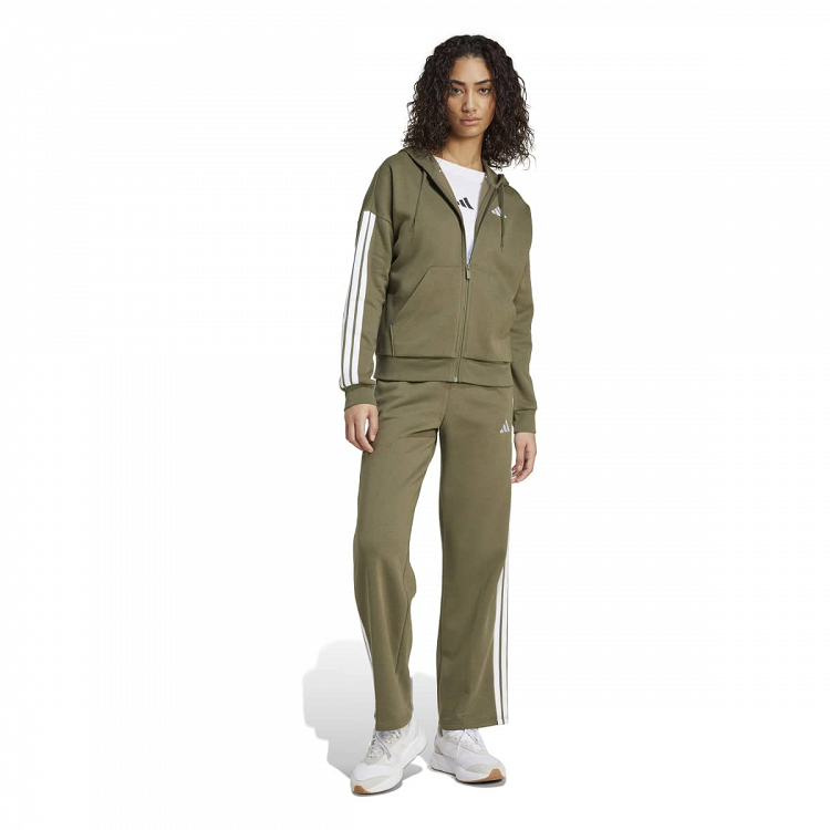 ESSENTIALS 3-STRIPES FULL-ZIP FLEECE HOODIE