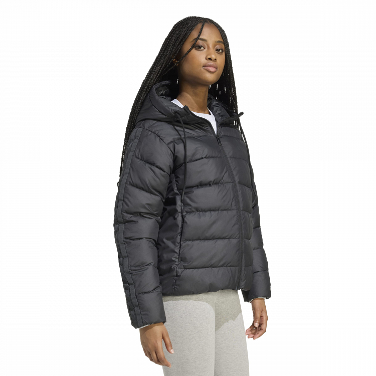 Essentials CLIMAWARM 3 Stripes Synthetic Down Hooded Jackets