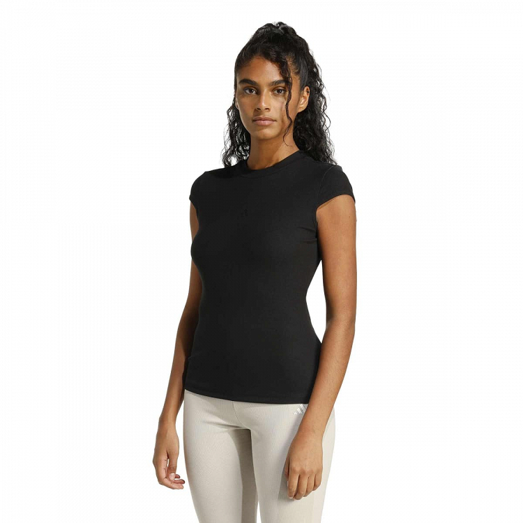 Seasonal Essentials Rib Cap-Sleeve Tee
