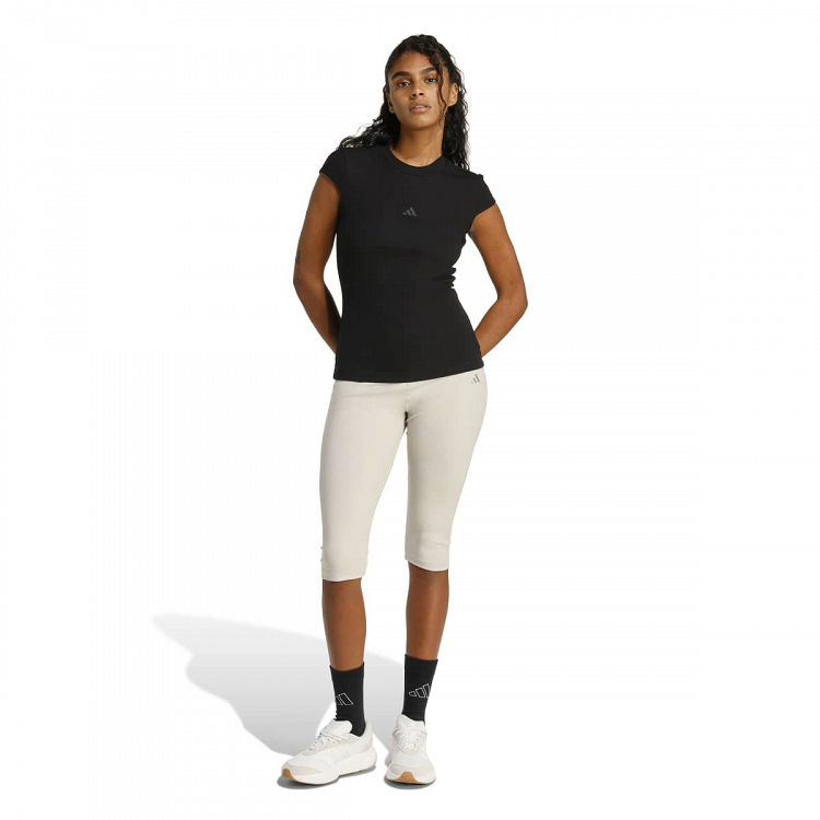 Seasonal Essentials Rib Cap-Sleeve Tee