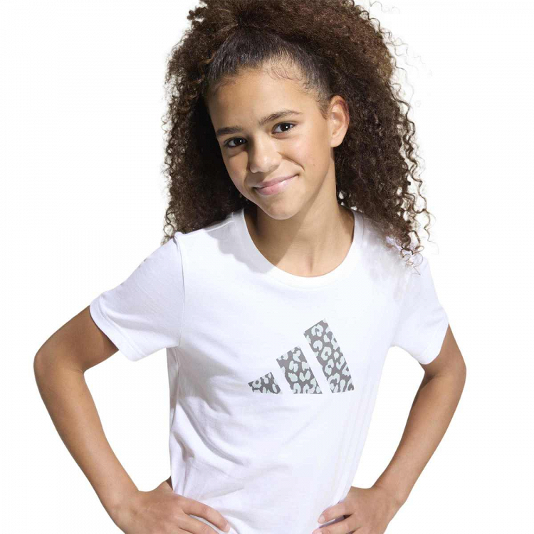 JUNIOR GIRLS ANIMAL PRINT GRAPHIC TEE