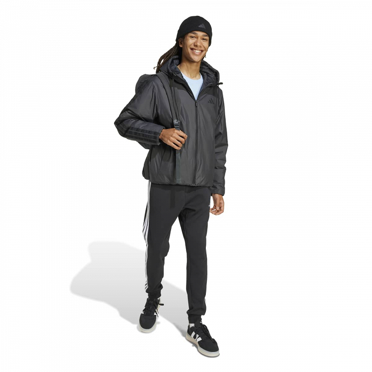 Essentials CLIMAWARM 3 Stripes Insulated Hooded Jackets