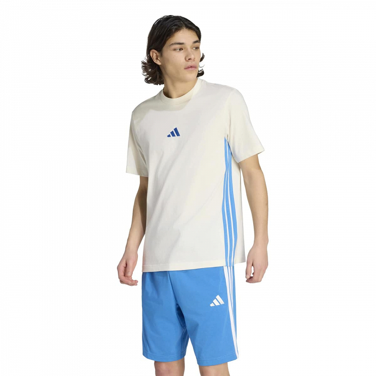 ESSENTIALS THREE STRIPES SINGLE JERSEY TEE
