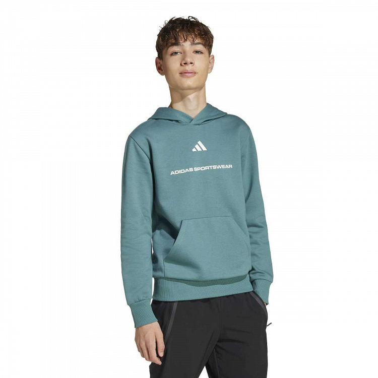 ADIDAS BOYS SLOGAN FLEECE HOODIE