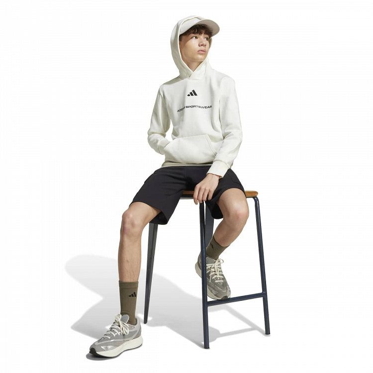 ADIDAS BOYS SLOGAN FLEECE HOODIE