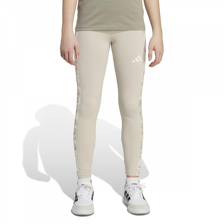 ADIDAS GIRLS ANIMAL 3-STRIPES SINGLE JERSEY LEGGINS