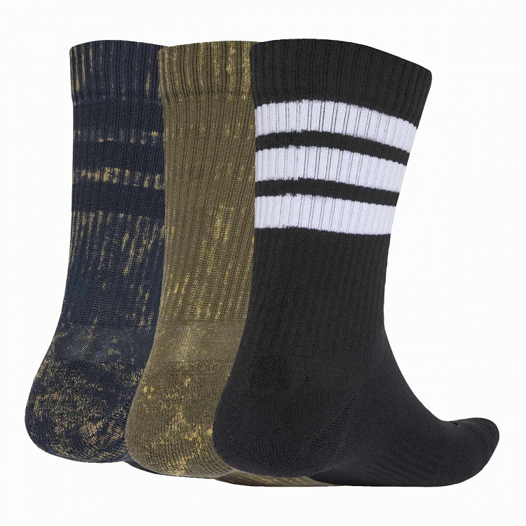 3 STRIPES  CUSHIONED CREW STONE WASH 3 PAIR PACK