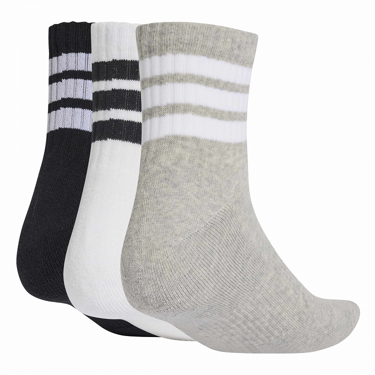 3 STRIPES CUSHIONED SPORTSWEAR MID CUT SOCKS 3 PAIR PACK