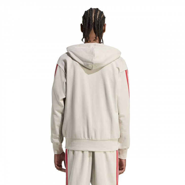 ESSENTIALS THREE STRIPES FRENCH TERRY FULLZIP HOODIE