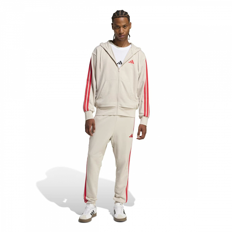 ESSENTIALS THREE STRIPES FRENCH TERRY FULLZIP HOODIE