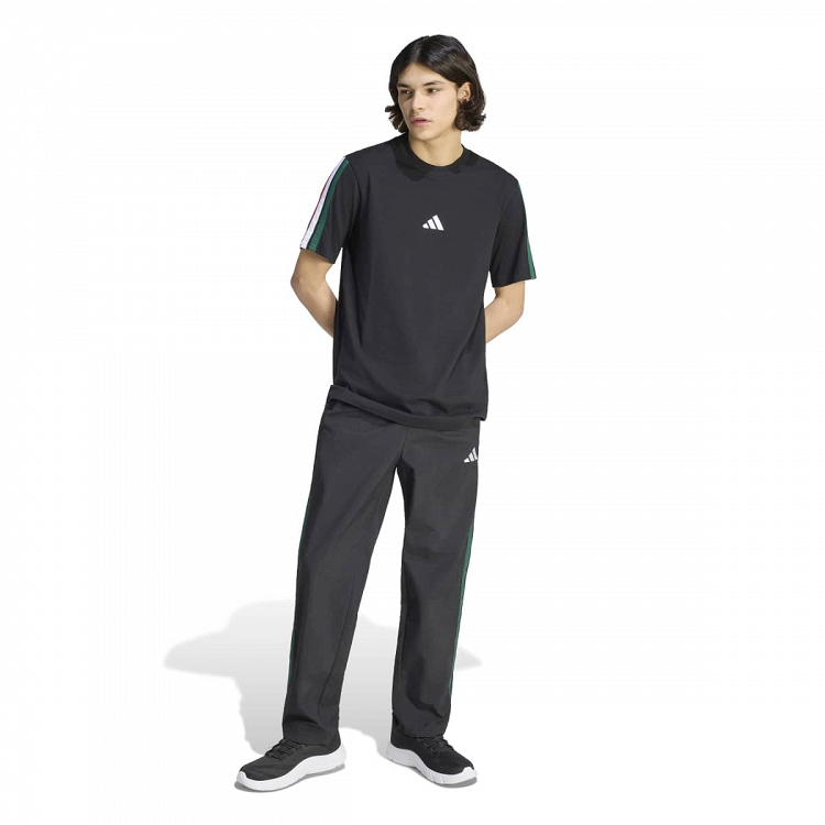 ESSENTIALS 3 STRIIPES WOVEN OPEN HEM TRACKPANTS