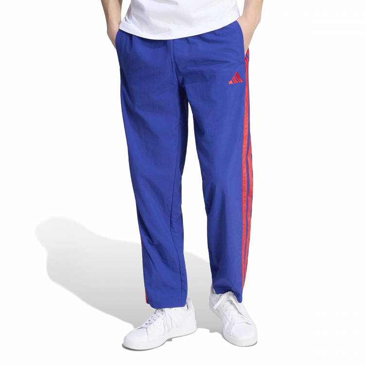 ESSENTIALS 3 STRIIPES WOVEN OPEN HEM TRACKPANTS