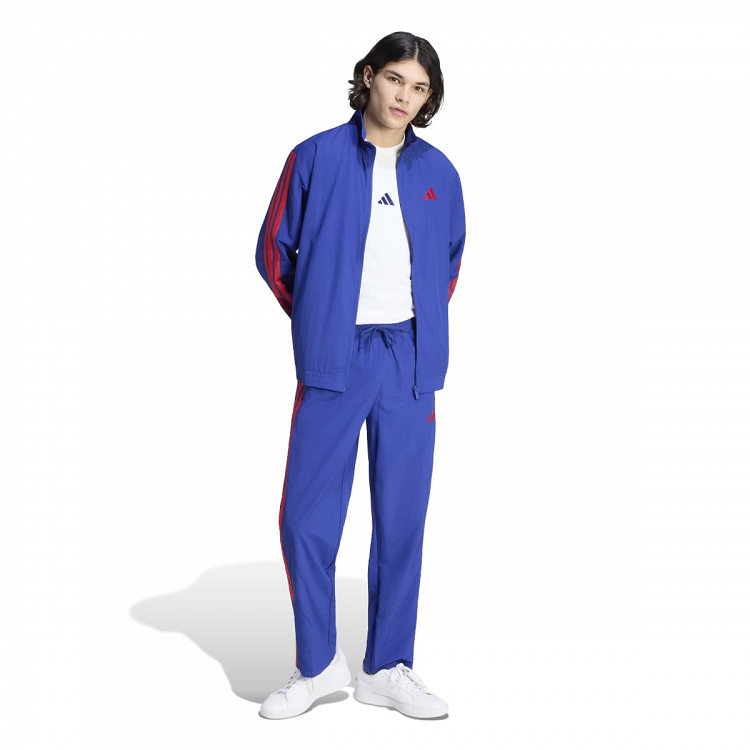ESSENTIALS 3 STRIIPES WOVEN OPEN HEM TRACKPANTS