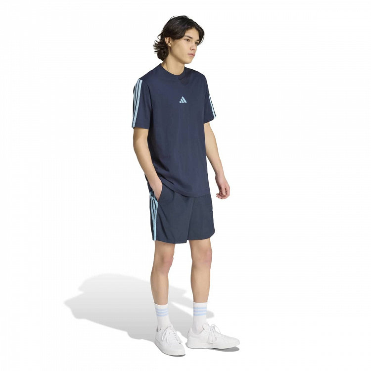 ESSENTIALS THREE STRIPES SINGLE JERSEY TEE