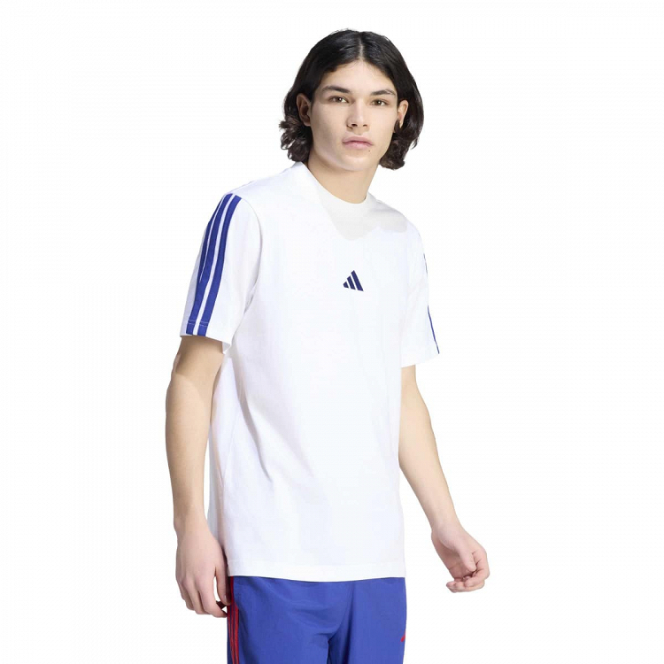 ESSENTIALS THREE STRIPES SINGLE JERSEY TEE