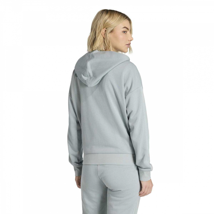 ESSENTIALS 3-STRIPES FRENCH TERRY FULL ZIP HOODIE