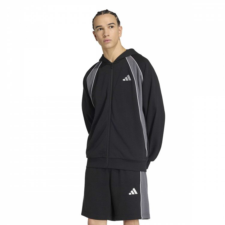 Seasonal Essentials Colorblock French Terry Full-zip Hooded Track Top