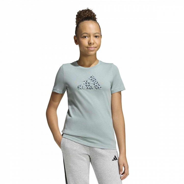 JUNIOR GIRLS ANIMAL PRINT GRAPHIC TEE