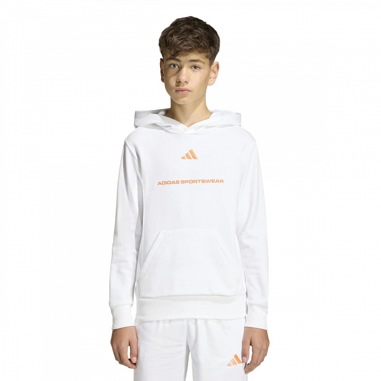 ADIDAS BOYS SLOGAN FLEECE HOODIE