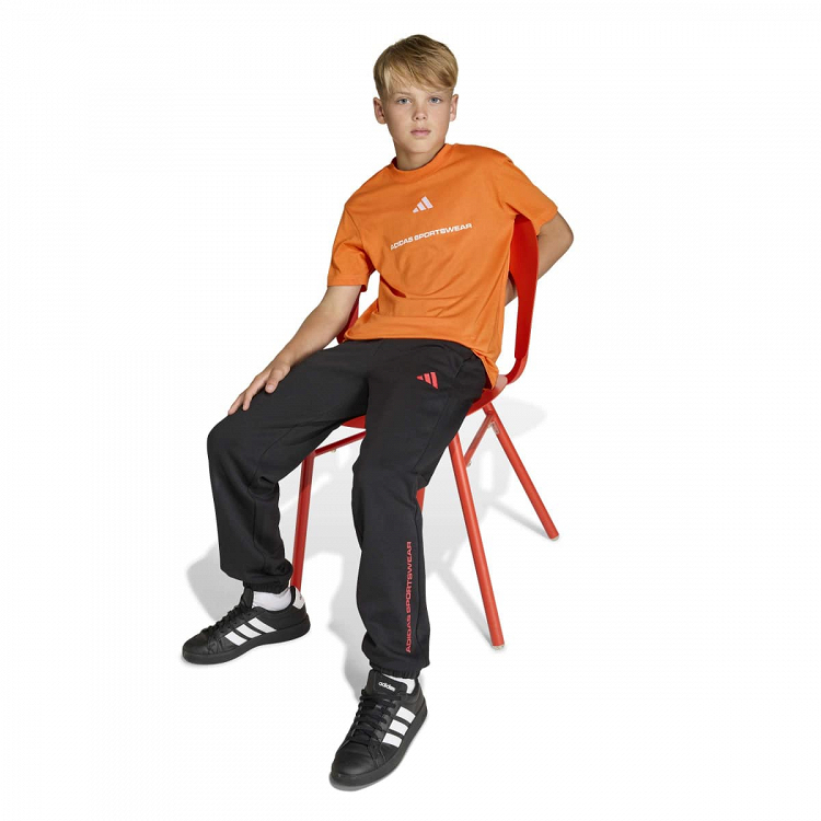 ADIDAS BOYS SLOGAN FLEECE PANTS
