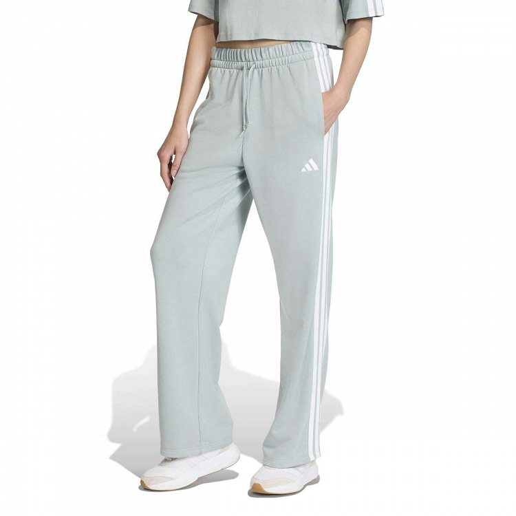ESSENTIALS 3-STRIPES OPEN HEM FRENCH TERRY PANTS